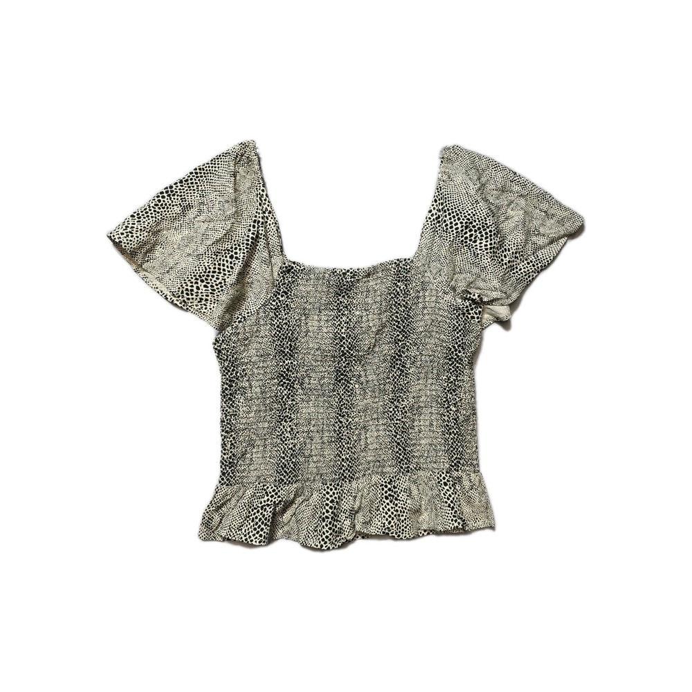 Jessica Simpson Blouse Smocked XL Animal Print New